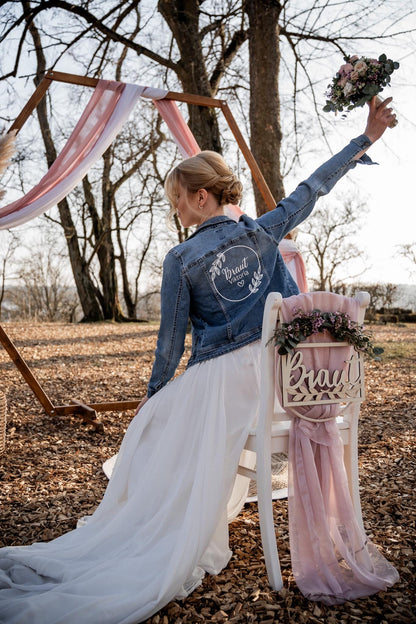 Bügelbild Braut-Jeansjacke