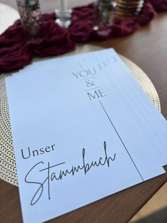Stammbuch Einlegeblätter