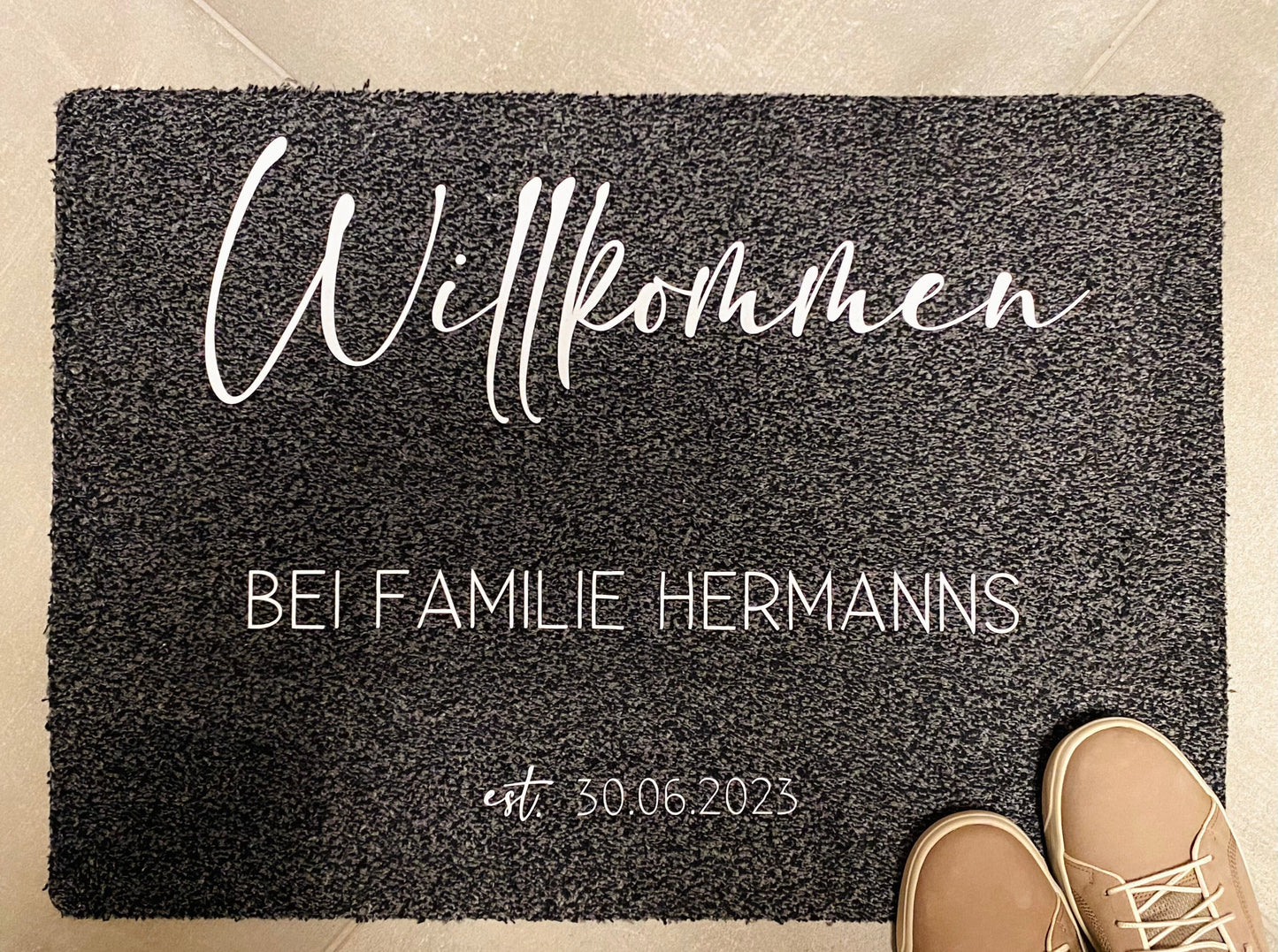 Fußmatte Willkommen + Familie